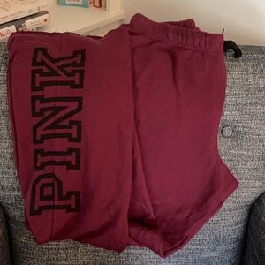 New without tags PINK Raw Hem Sweatpants Large